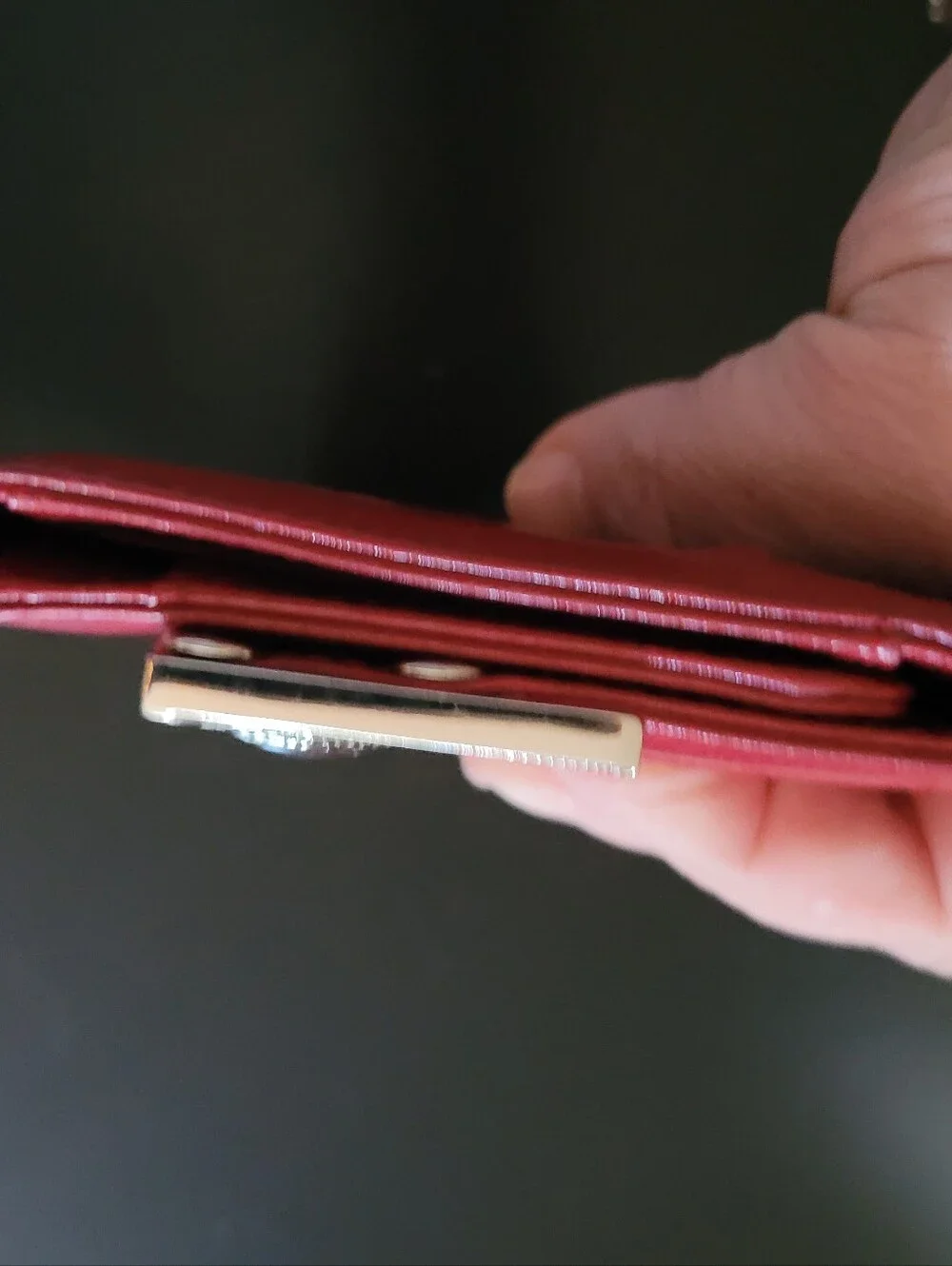 Brighton Red Women's Heart Detail Leather Wallet